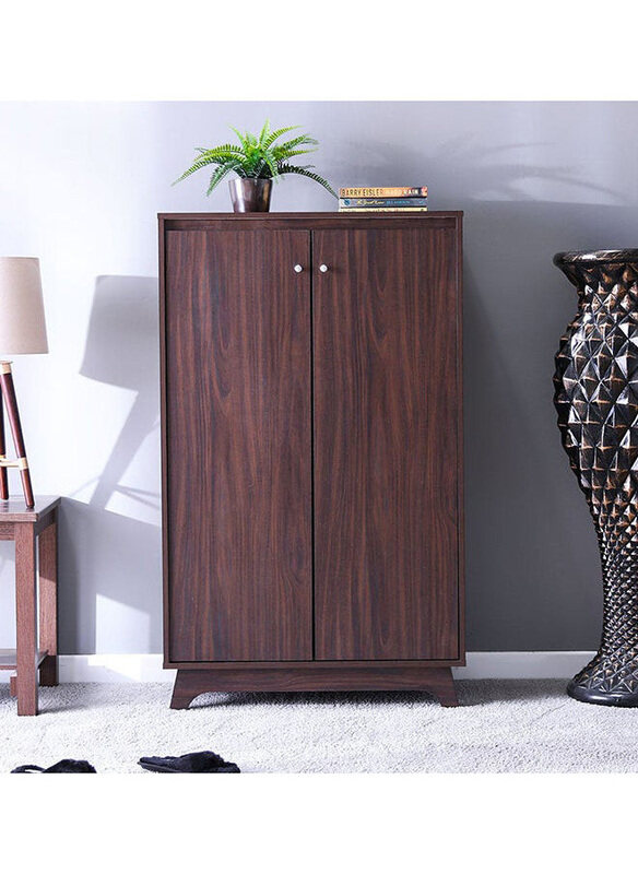 

Danube Home 21-Pair Jazz Modern Design Shoe Cabinet, Dark Brown