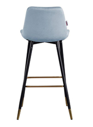 Danube Home Kween Bar Stool, Light Blue