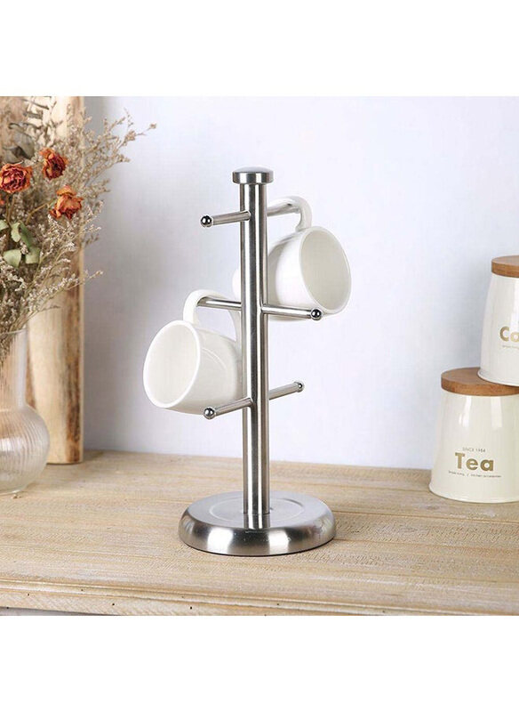 

Danube Home Loretta Stainless Steel Mug Holder, Silver