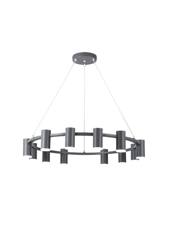 

Danube Home Luca Pendant, Metal + Acrylic, L 80 x W 80 x H 15, LED, Grey