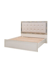 Danube Home Celestial Super King Bed, Off White/Gold