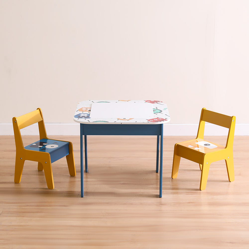 Danube Home Monster Table and 2 Chairs Set, Multicolour