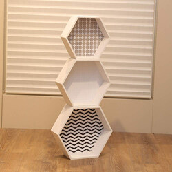 Danube Home Windsor Cube Set Of 3, White