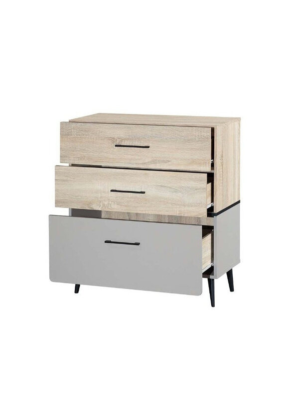 

Danube Home Fusion 3 Drawer Kids Dresser, Beige/Light Grey