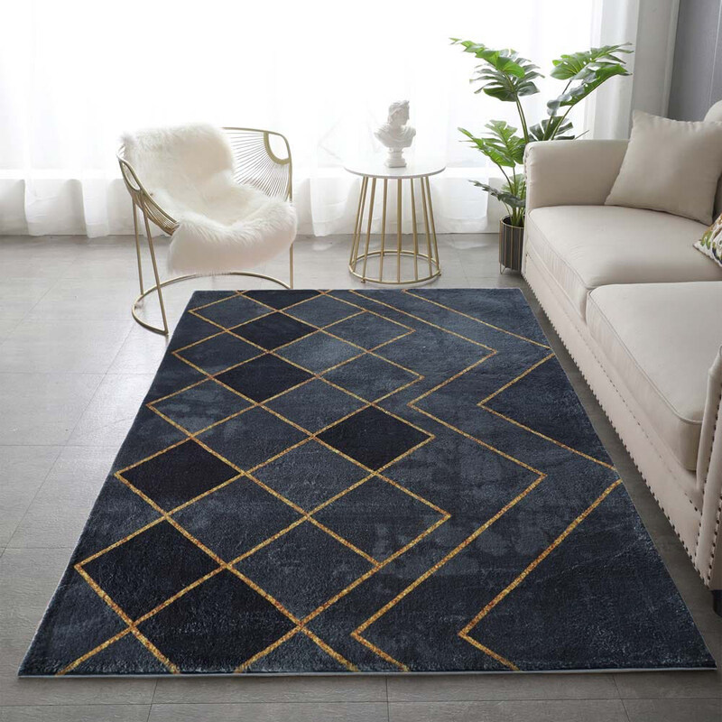 

Danube Home Printed Carpet Rug, 230x160cm, Grey/Gold