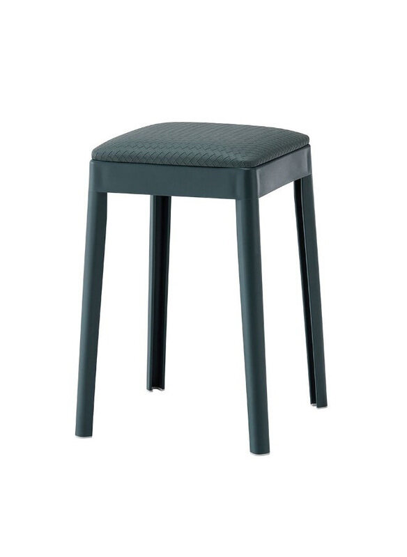 

Danube Home Marius Light Weight Single Backless Stool with Cushion, Green