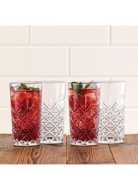 

Danube Home 4-Piece 280ml Minetta Tumbler Glass Set, Clear