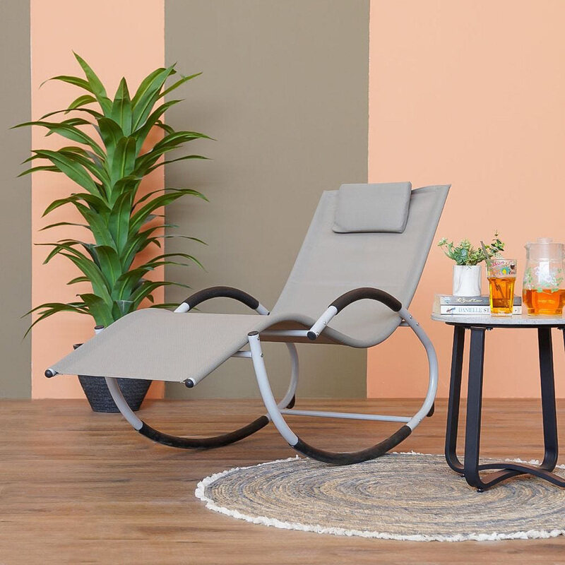 

Danube Home Flossy Rocking Lounger, Grey