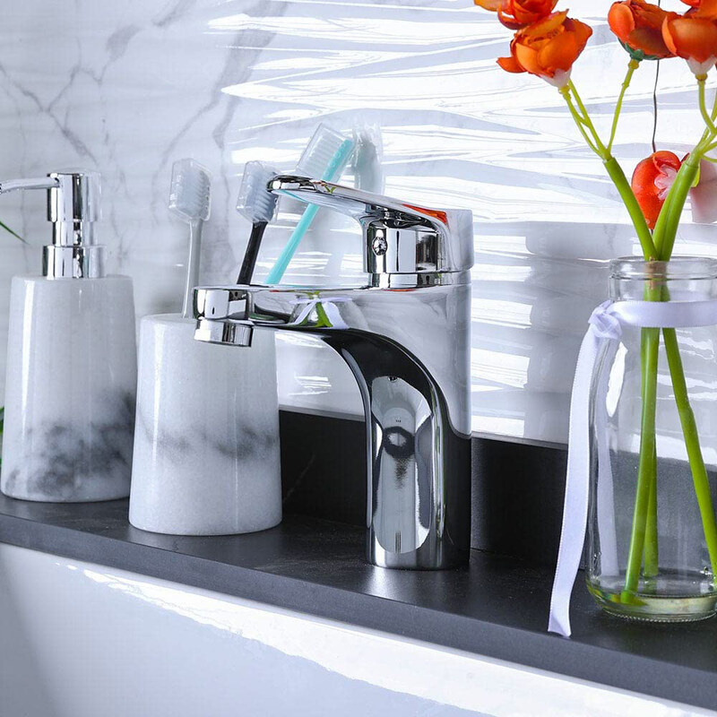 

Danube Home Milano Basin Mixer with Pop Up Waste, Eco Diva