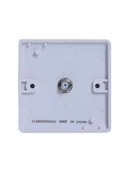Danube Home Milano 1 Gang Satellite Outlet Switch, White