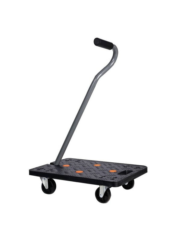 

Danube Home Milano Plastic Truck Platform Hand Trolley, Black
