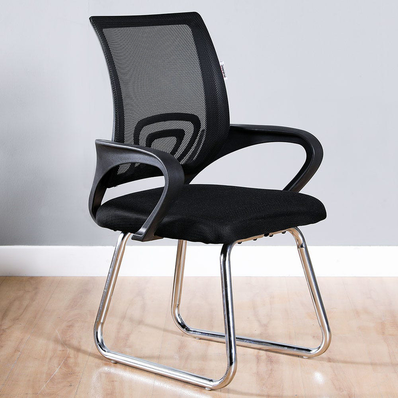 Danube Home New Acqua Visitor Chair, Black