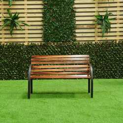 Danube Home Eucalyptus Wooden Park Bench, Light Brown