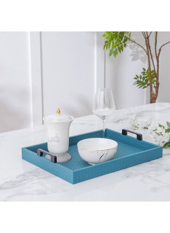 

Danube Home Serengeti Decorative Serving Tray, Blue