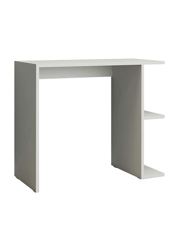 

Danube Home Lily Computer Office Desk Workstation with Storage, White