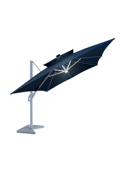 Danube Home Solarium Garden Umbrella with Base Cantilever Patio Parasol, Grey