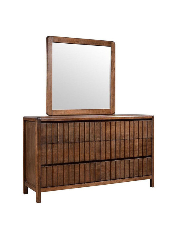 

Danube Home Tahiti 6 drawer Dresser with Mirror Durable, Dark Walnut