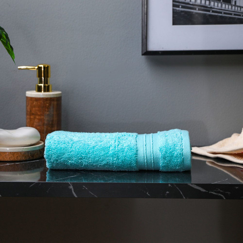 Danube Home Flossy Hand Towel, Aqua