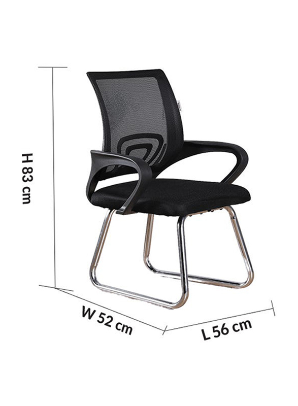 Danube Home New Acqua Visitor Chair, Black