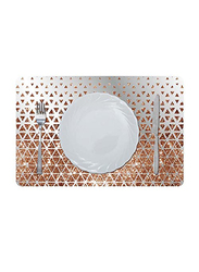 Danube Home Glamour Glitter Metallic Mirror Look Printed Placemat, Copper