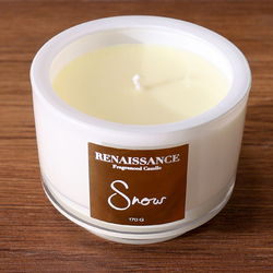 Danube Home Renaissance Scented Candle, White Jar, Snow, 9.5 x 9.5 x 10 cm, 170 gm, White