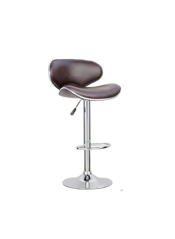 

Danube Home Mira Bar Stool, Brown/Silver