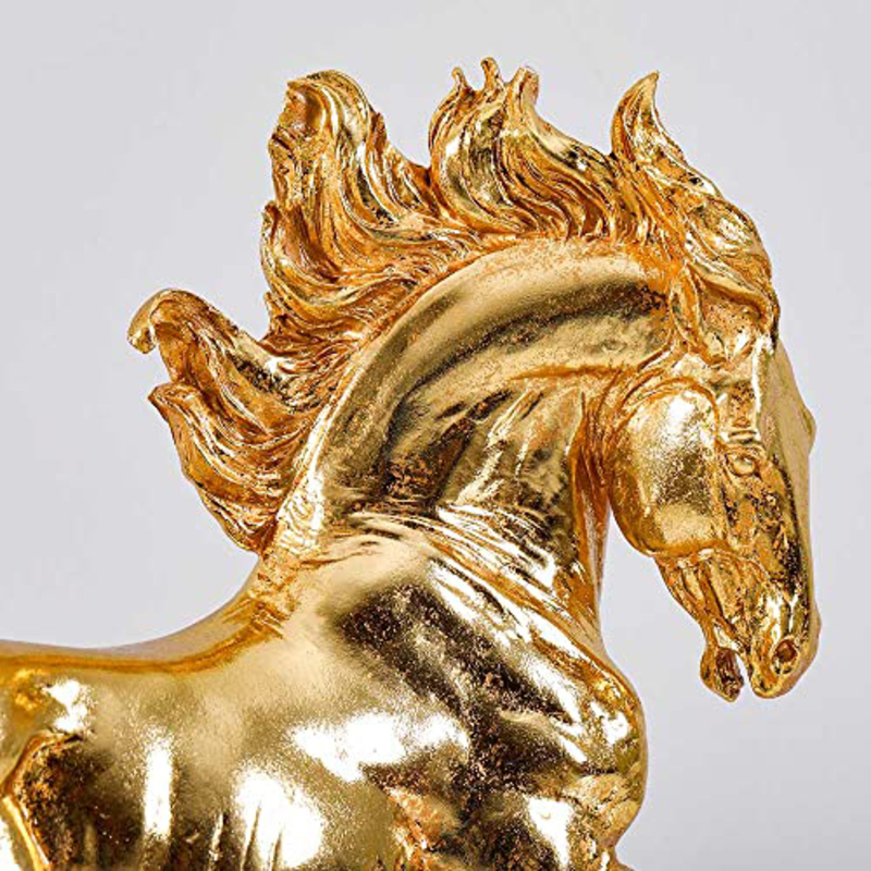Danube Home Lori Single Horse Figurine, Gold