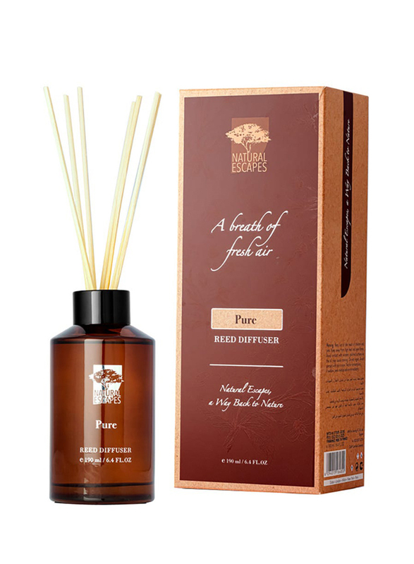 Danube Home Natural Escapes Pure Reed Diffuser Fragrance Oil, 190ml, Brown