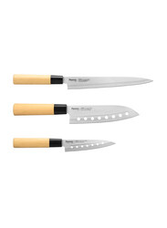 Danube Home 3-Piece Katana Stainless Steel Knife Set, Multicolour