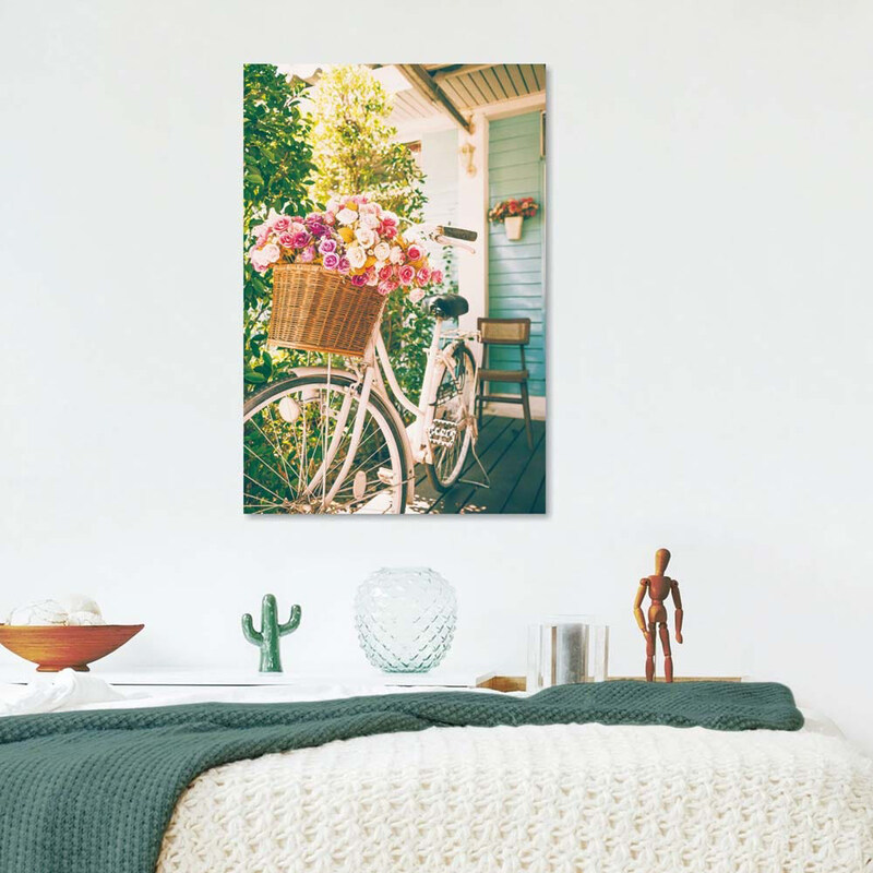 

Danube Home Diana Bicycle Tempered Glass Wall Art Decorations, 40x60x0.4cm, Multicolour