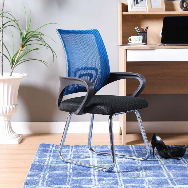 Danube Home New Acqua Visitor Chair, Blue