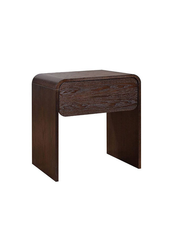 

Danube Home Cassie Multifunctional One Drawer Night Stand, Dark Brown