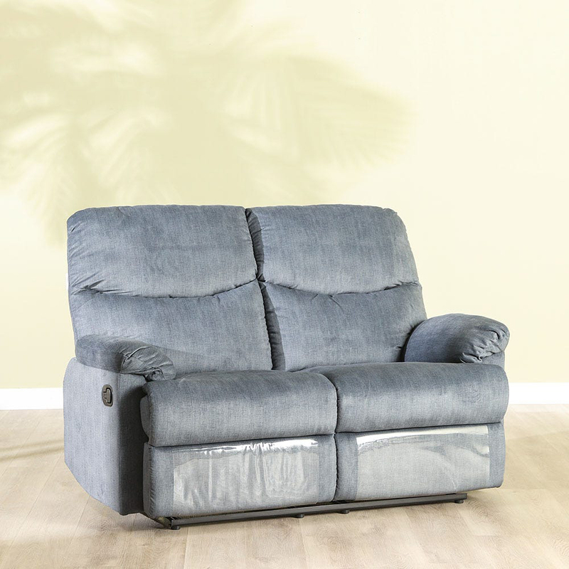 Danube Home Baltimore 2 Seater Fabric Motion Recliner, Blue