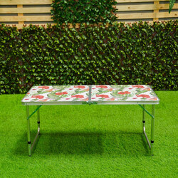Danube Home Flora Rectangle Adjustable Table, Multicolour