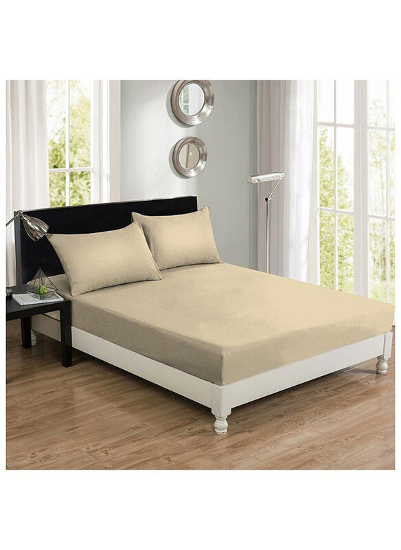 

Danube Home 3-Piece Solace Duvet Cover Set, 1 Duvet + 2 Pillow Cases, Super King, Beige