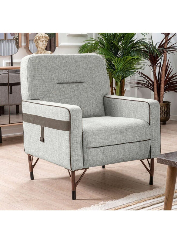 

Danube Home Havin 1 Seater Fabric Sofa, Light Grey