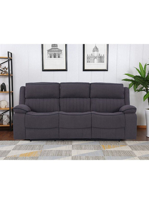 

Danube Home Illumi 3 Seater Motion Recliner Chair Set, Grey