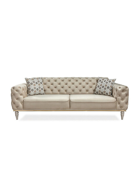 

Danube Home Marion 3 Seater Fabric Sofa, Beige