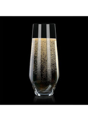 Danube Home 285ml 4-Piece Maison Forine Ste Mless Champagne Crystal Glass Set, Clear