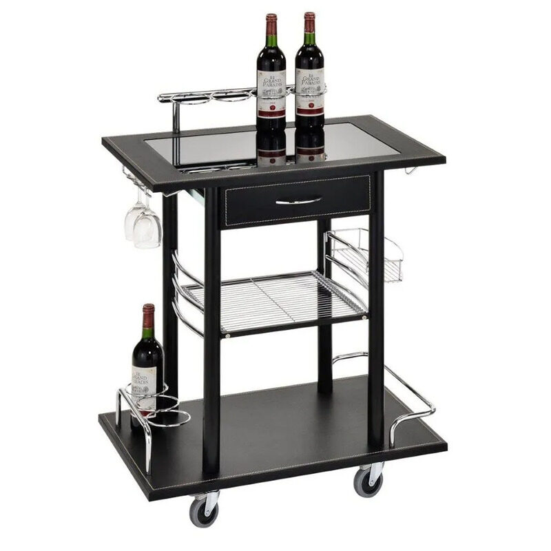 

Danube Home Forth 2 Tier Serving Trolley, Black