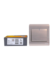 Danube Home Milano 16A 1 Gang 1 Way Switch, Gold