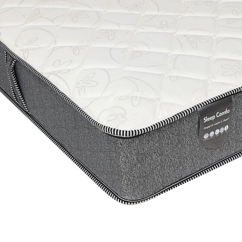 

Danube Home Sleep Comfo Bonnell Spring Mattress With 1 Pillow Freecm, Single/Twin, Grey/White