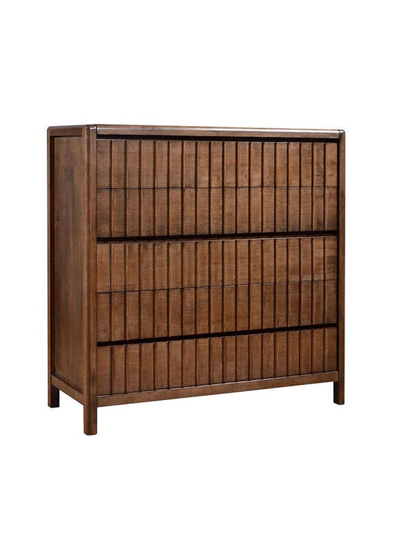 

Danube Home Tahiti 5 Drawers Chest Cabinet, Dark Walnut