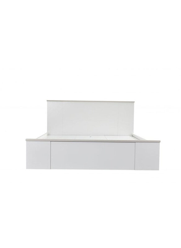 

Danube Home Thomas Modern Design King Bed, White/Light Oak