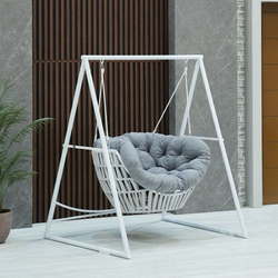 Danube Home Paris Single Seater Hammock Swing Chair, Grey