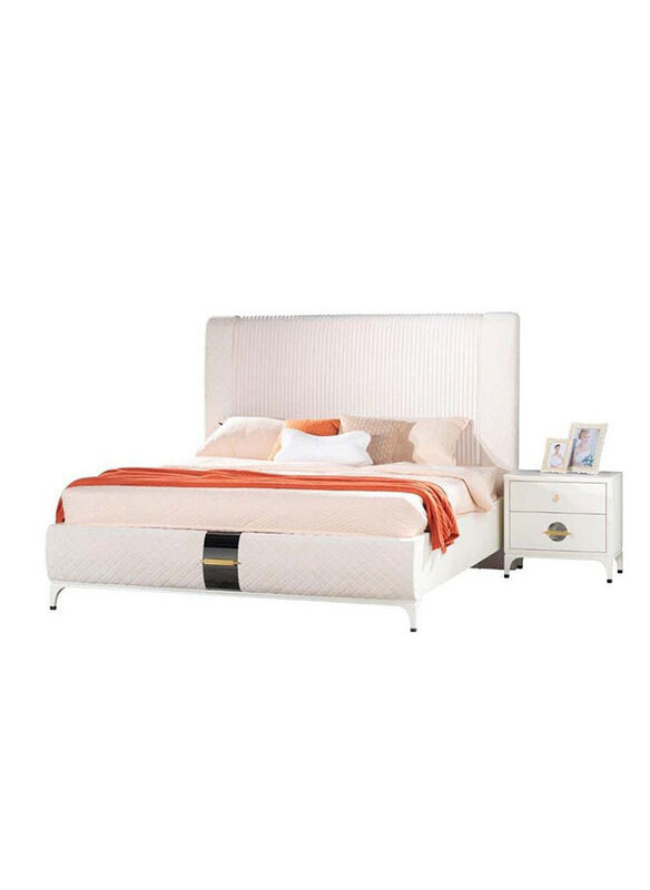 

Danube Home Aloha Modern Design Double Bed, King Size, 180x200cm, White