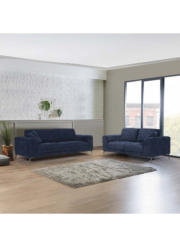 

Danube Home Darcia 5-Seater Fabric Sofa Set, Blue