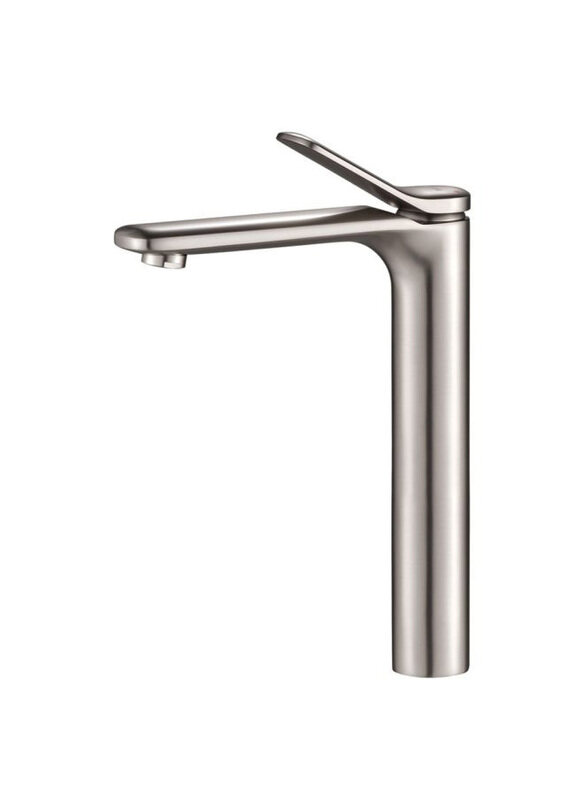 

Danube Home Mita Art Basin Mixer With Pop Up Waste Brush Nickel, Multicolour