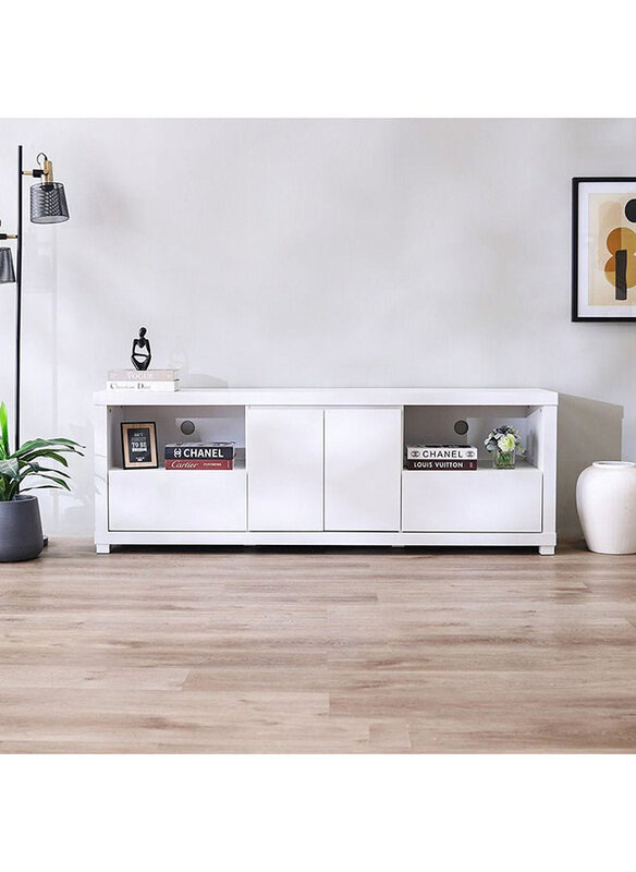 

Danube Home Kalmal Modern Design Wall TV Cabinet for Up To 70 Inch, Pearl White