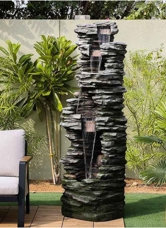 

Danube Home Rhine Water Fountain Ornament, Brown